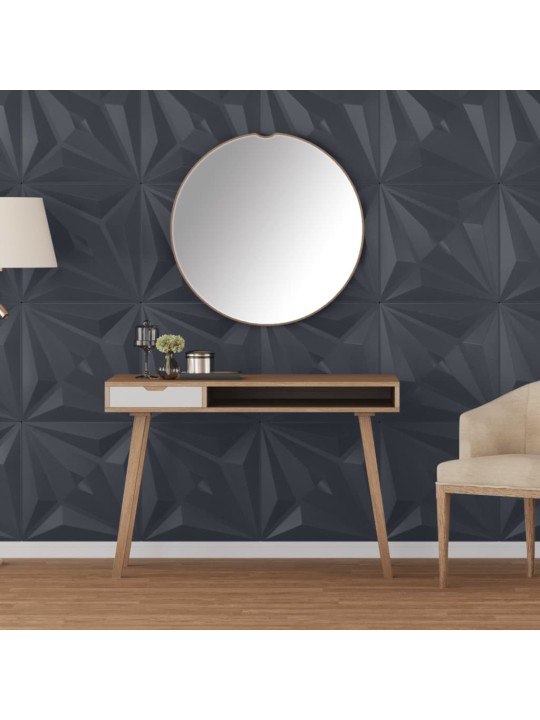 Nástěnné panely 12 ks šedé 50 x 50 cm XPS 3 m² hvězda