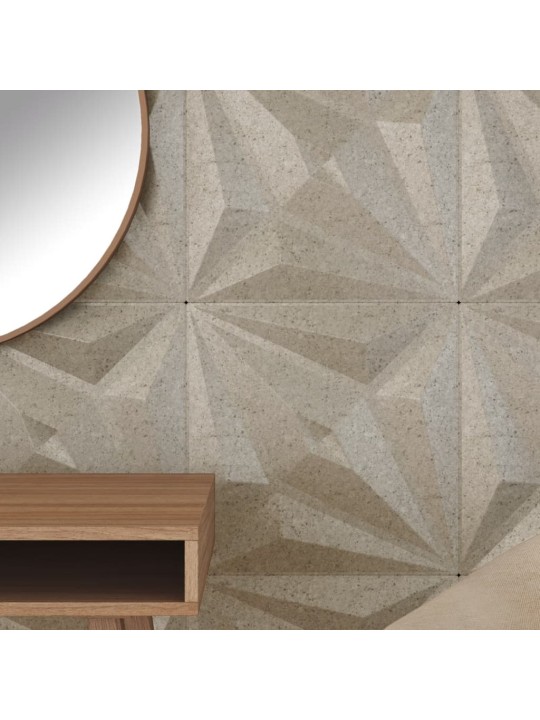 Nástěnné panely 48 ks betonové 50 x 50 cm xps 12 m² hvězda