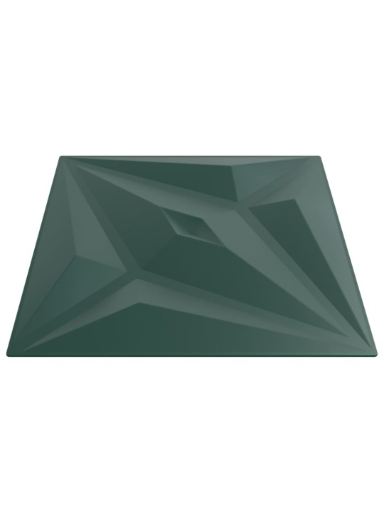 Nástěnné panely 12 ks zelené 50 x 50 cm xps 3 m² hvězda