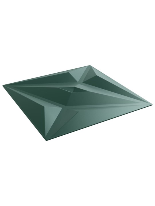 Nástěnné panely 24 ks zelené 50 x 50 cm XPS 6 m² hvězda
