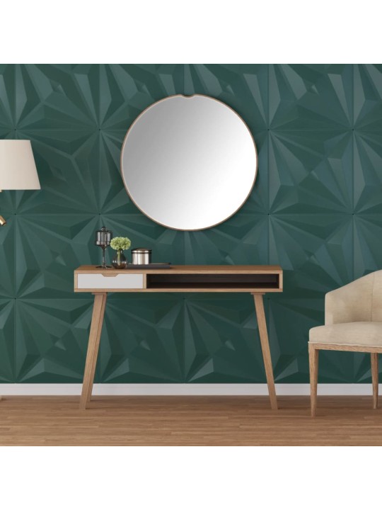Nástěnné panely 24 ks zelené 50 x 50 cm XPS 6 m² hvězda