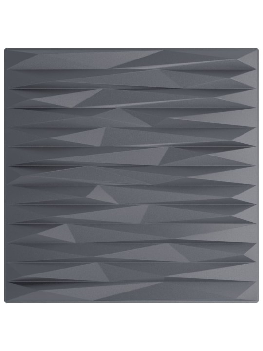 Nástěnné panely 48 ks šedé 50 x 50 cm XPS 12 m² kámen