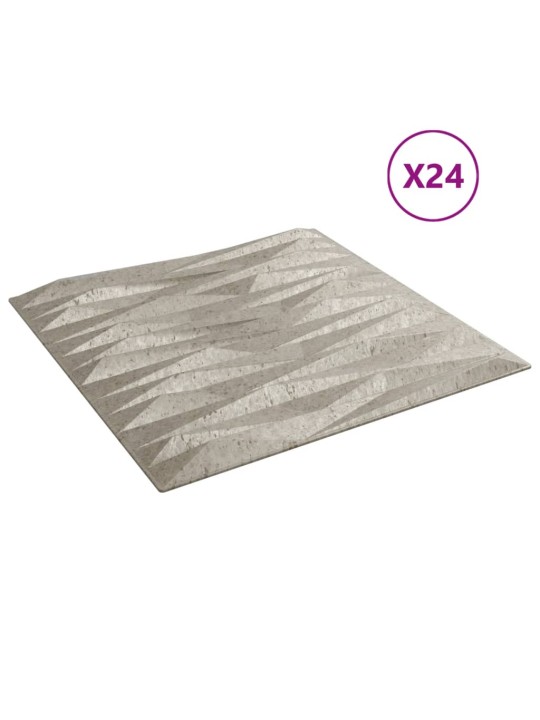 Nástěnné panely 24 ks betonové 50 x 50 cm xps 6 m² kámen