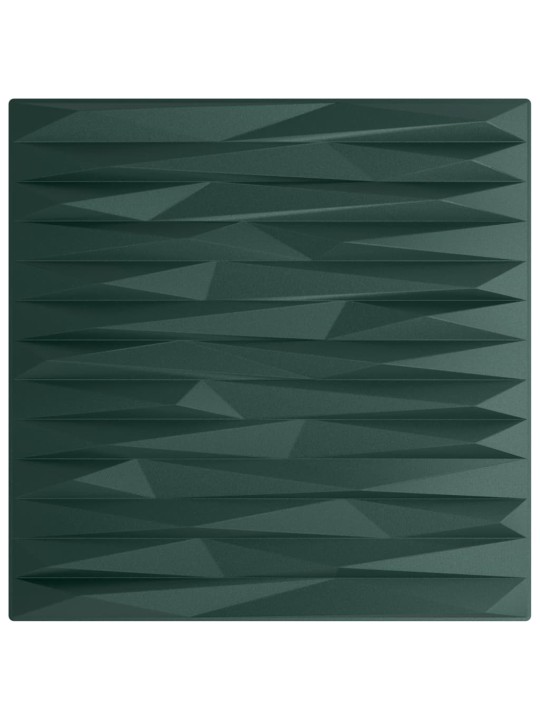 Nástěnné panely 12 ks zelené 50 x 50 cm XPS 3 m² kámen