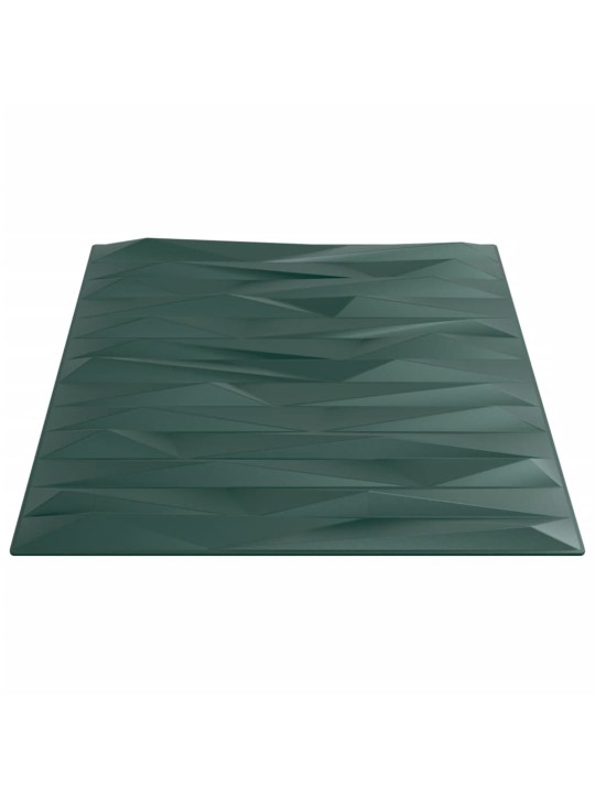 Nástěnné panely 12 ks zelené 50 x 50 cm XPS 3 m² kámen