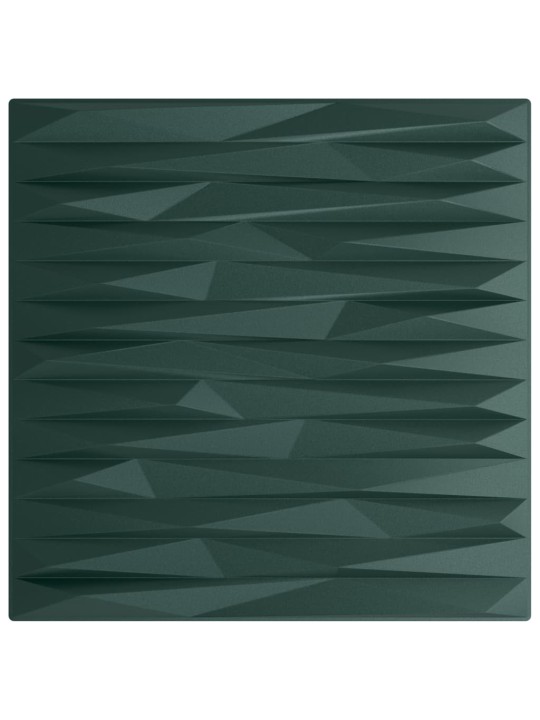 Nástěnné panely 48 ks zelené 50 x 50 cm XPS 12 m² kámen