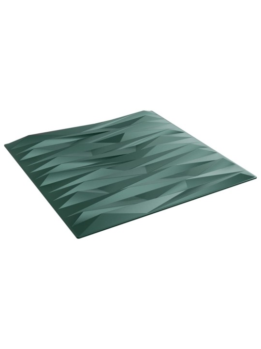 Nástěnné panely 48 ks zelené 50 x 50 cm XPS 12 m² kámen