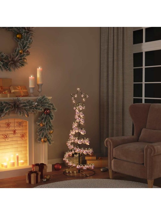 LED vánoční stromek s ozdobami 80 teple bílých LED 120 cm