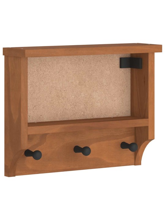 Nástěnný věšák na kabáty sandnes 45x12x35 cm borovicový masiv
