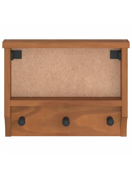 Nástěnný věšák na kabáty sandnes 45x12x35 cm borovicový masiv