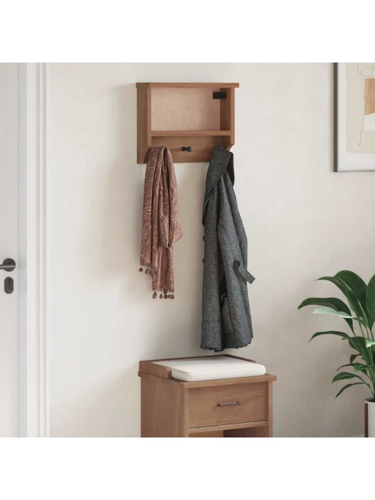 Nástěnný věšák na kabáty sandnes 45x12x35 cm borovicový masiv