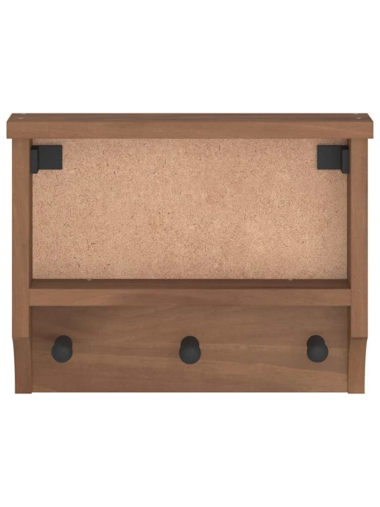 Nástěnný věšák na kabáty sandnes 45x12x35 cm borovicový masiv