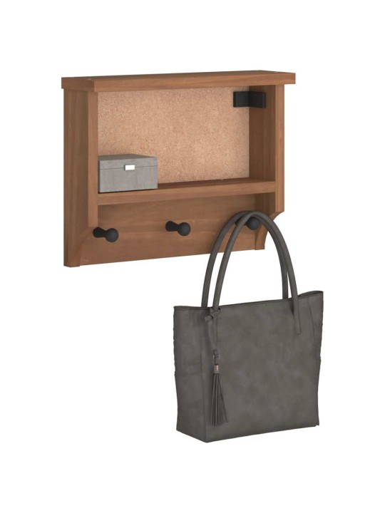 Nástěnný věšák na kabáty sandnes 45x12x35 cm borovicový masiv