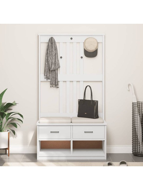 Předsíňový strom sandens bílá 87x40x159,5cm borovicový masiv
