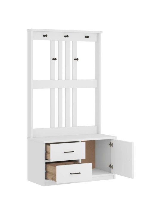 Předsíňový strom sandens bílá 87x40x159,5cm borovicový masiv