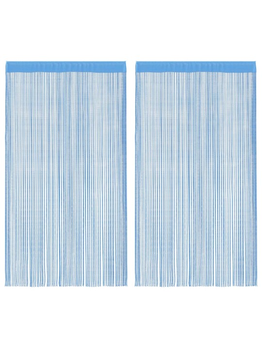 Provázkové záclony 2 ks světle modrá 140x250 cm