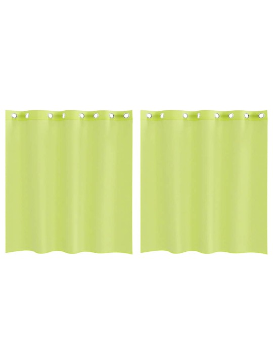Voálové závěsy s průchodkami 2 ks apple green 140x140 cm
