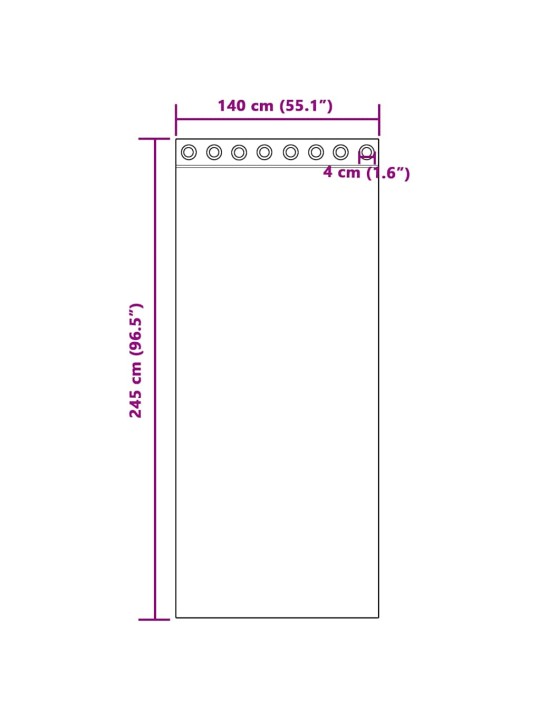 Voálové záclony s průchodkami 2 ks světle růžová 140x245 cm