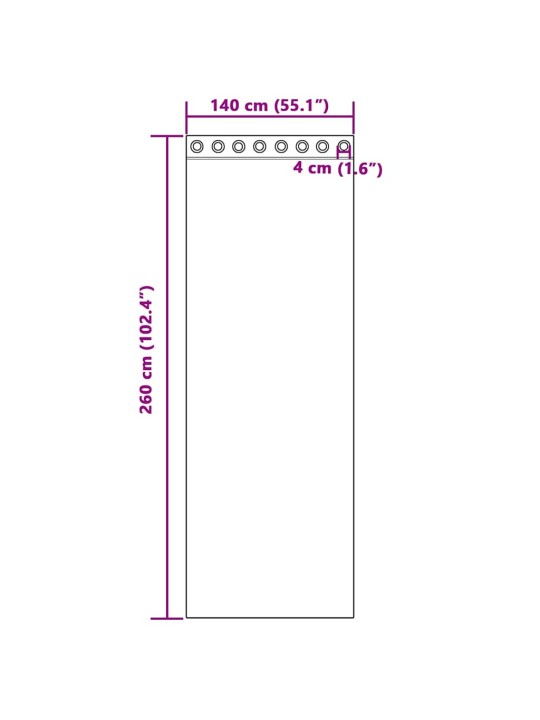 Voálové záclony s průchodkami 2 ks světle růžová 140x260 cm