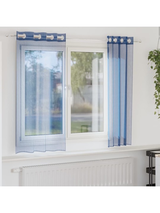 Voálové záclony s průchodkami 2 ks royal blue