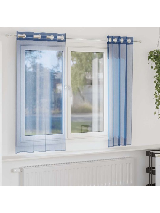 Voálové záclony s průchodkami 2 ks royal blue