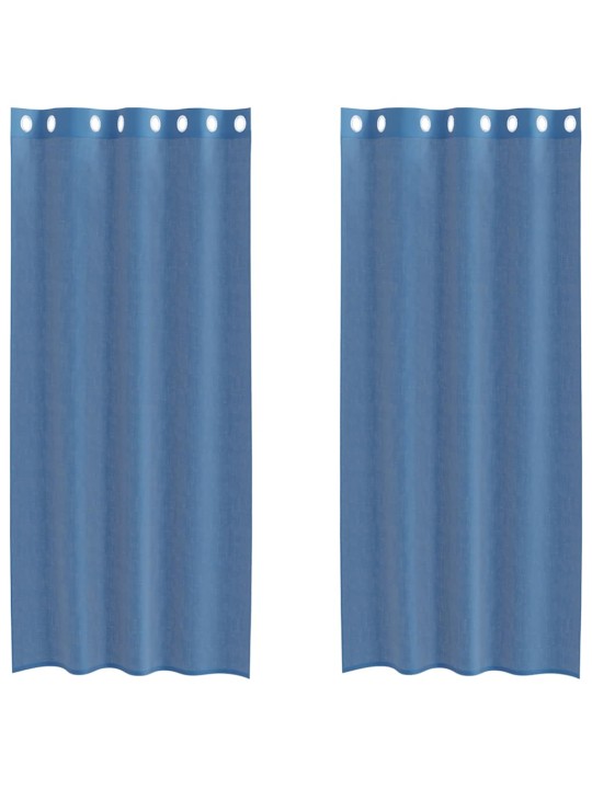 Voálové záclony s průchodkami 2 ks royal blue