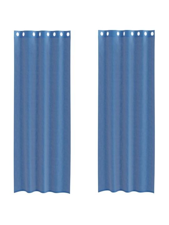 Voálové záclony s průchodkami 2 ks royal blue