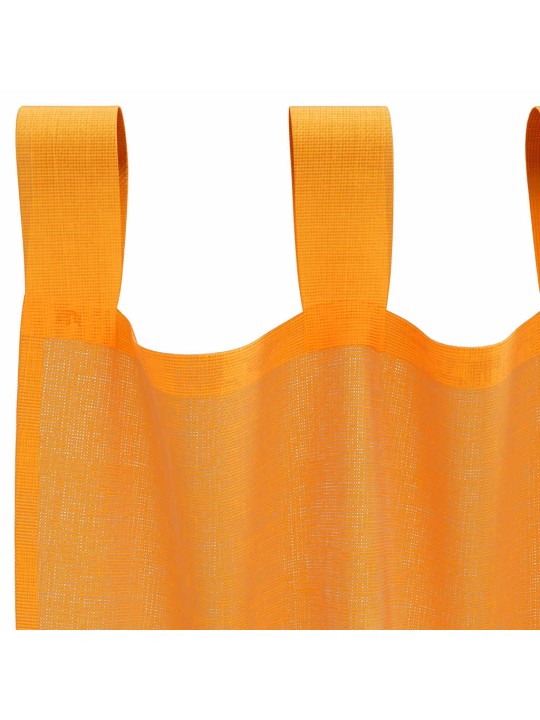 Voálové závěsy s poutky 2 ks oranžové 140x260 cm