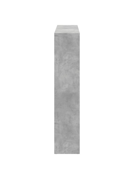 Knihovna betonově šedá 137,5 x 29 x 137,5 cm kompozitní dřevo