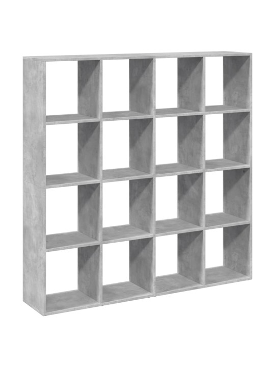 Knihovna betonově šedá 137,5 x 29 x 137,5 cm kompozitní dřevo