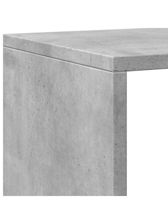 Knihovna betonově šedá 137,5 x 29 x 137,5 cm kompozitní dřevo