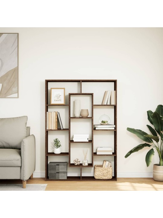 Knihovna hnědý dub 102 x 29 x 143 cm kompozitní dřevo
