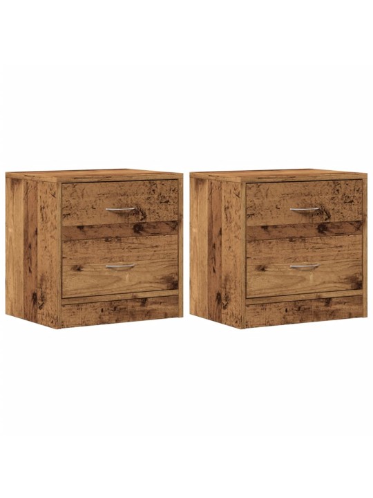 Noční stolky 2 ks old wood 40 x 30 x 40 cm kompozitní dřevo