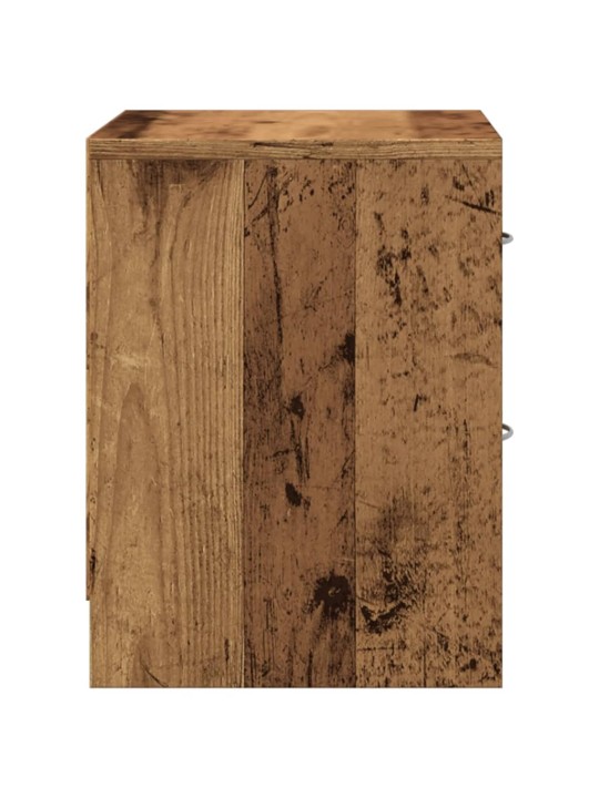 Noční stolky 2 ks old wood 40 x 30 x 40 cm kompozitní dřevo