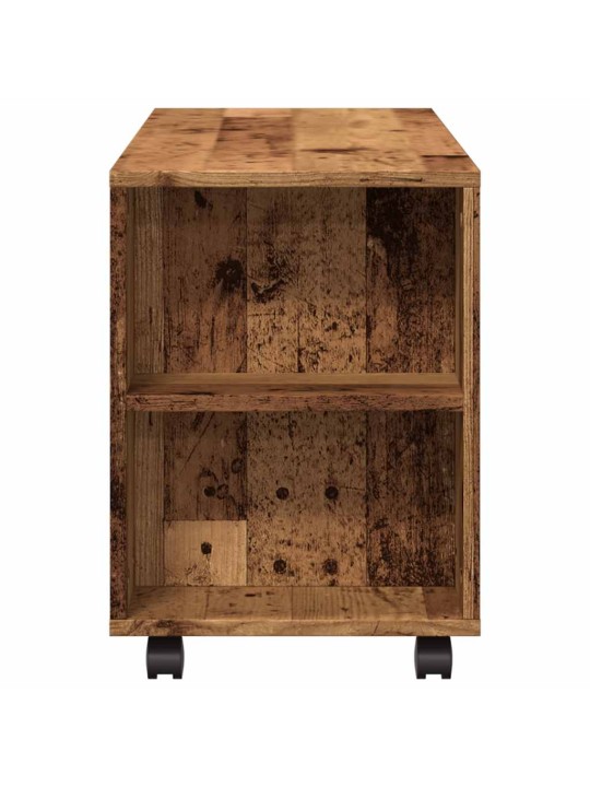Tv skříňka na kolečkách old wood 102 x 34,5 x 43 cm kompozit