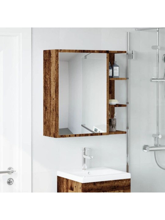 Koupelnová skříňka zrcadlo old wood 62,5x20,5x64 cm kompozit