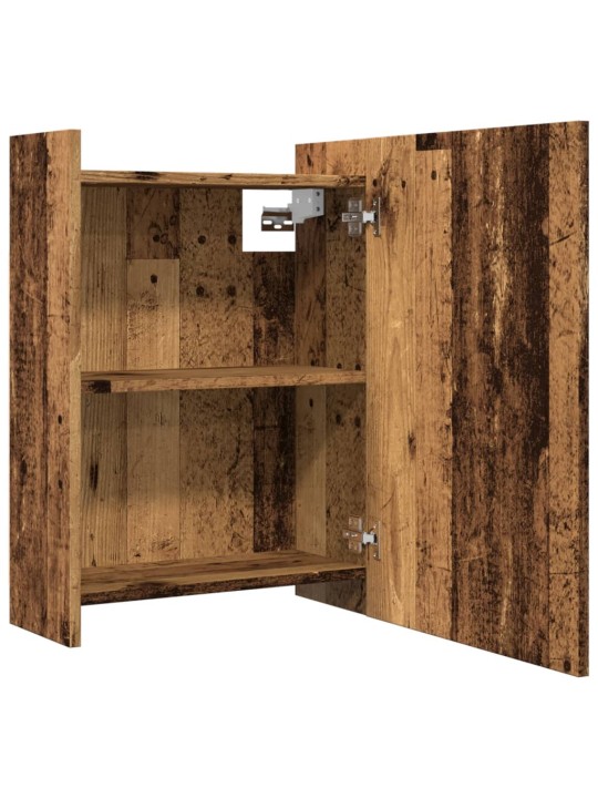 Koupelnová skříňka zrcadlo old wood 62,5x20,5x64 cm kompozit