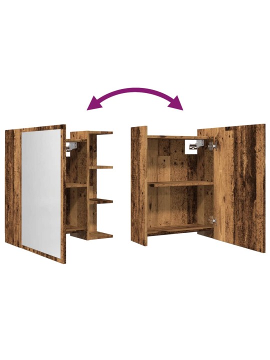 Koupelnová skříňka zrcadlo old wood 62,5x20,5x64 cm kompozit