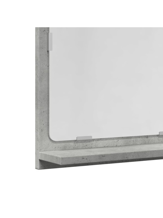 Koupelnová skříňka se zrcadlem betonově šedá 60 x 11 x 37 cm