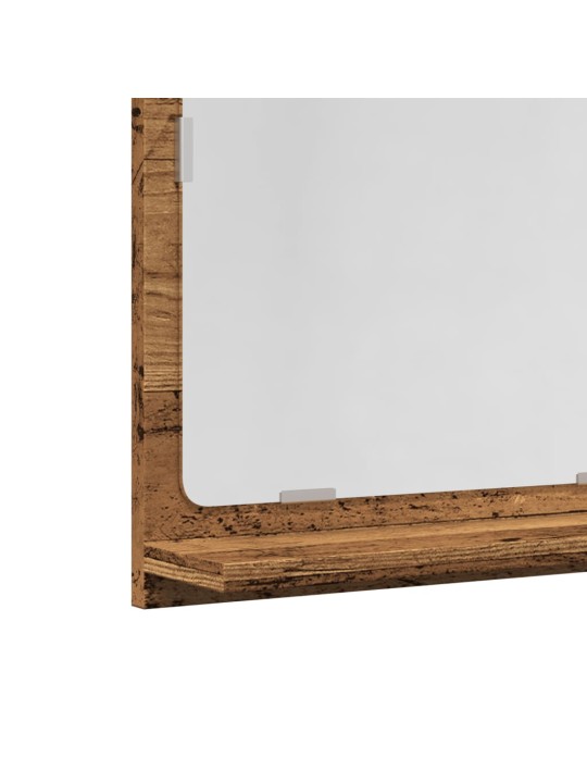 Koupelnová skříňka se zrcadlem old wood 60x11x37 cm kompozit