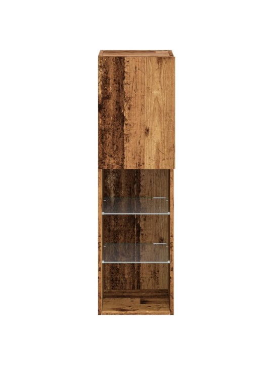 TV skříňka s LED osvětlením old wood 30,5 x 30 x 102 cm
