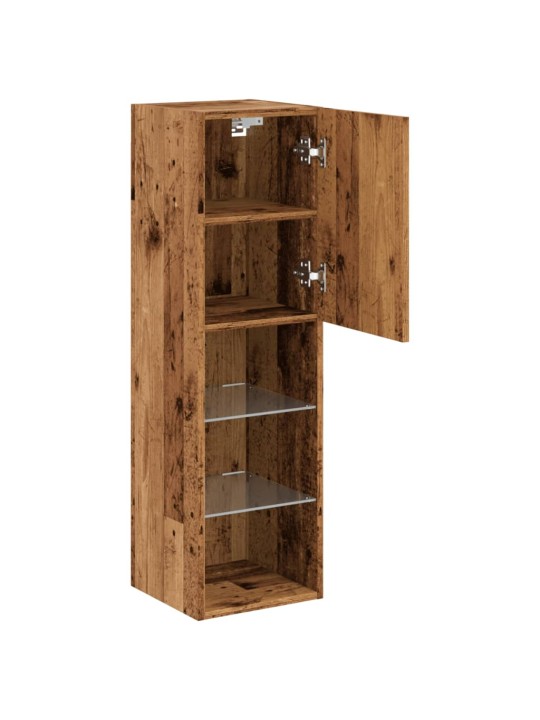 TV skříňka s LED osvětlením old wood 30,5 x 30 x 102 cm