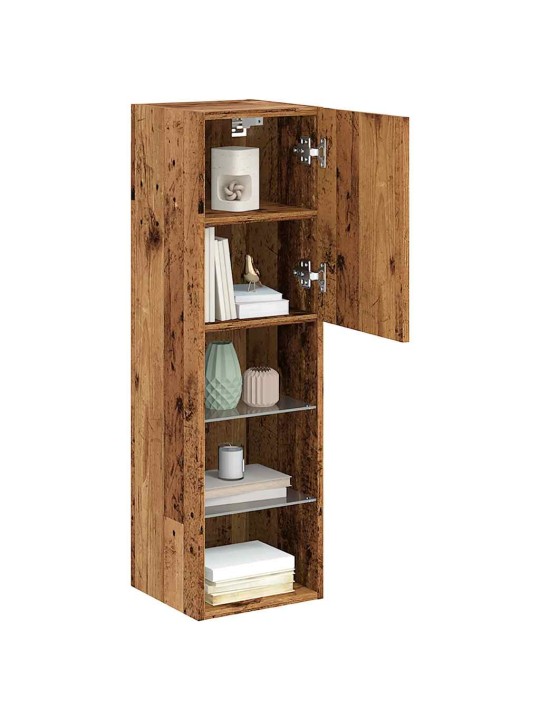 Tv skříňky s led osvětlením 2 ks old wood 30,5 x 30 x 102 cm