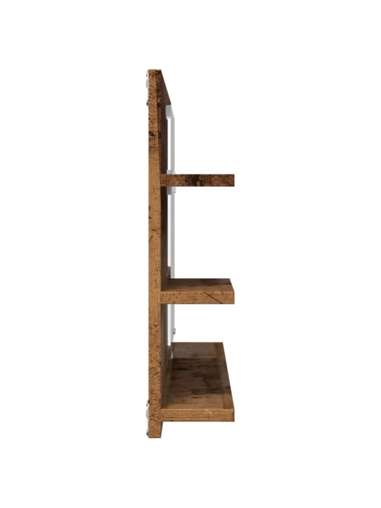 Koupelnová skříňka se zrcadlem old wood 90x11x45 cm kompozit