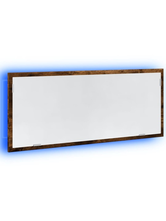 Koupelnové zrcadlo s led kouřový dub 100 x 8,5 x 37 cm kompozit