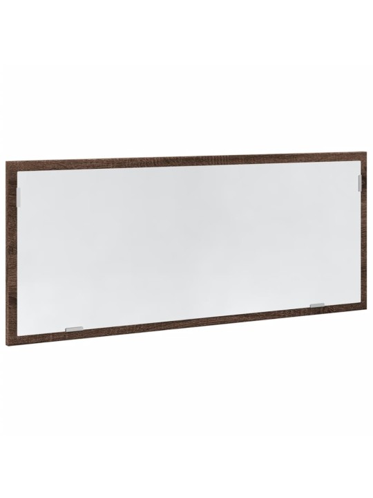 Koupelnové zrcadlo s led hnědý dub 100 x 8,5 x 37 cm kompozit