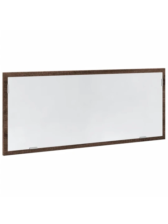 Koupelnové zrcadlo s led hnědý dub 100 x 8,5 x 37 cm kompozit