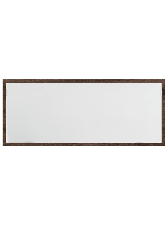 Koupelnové zrcadlo s led hnědý dub 100 x 8,5 x 37 cm kompozit