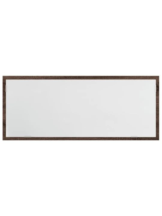 Koupelnové zrcadlo s led hnědý dub 100 x 8,5 x 37 cm kompozit