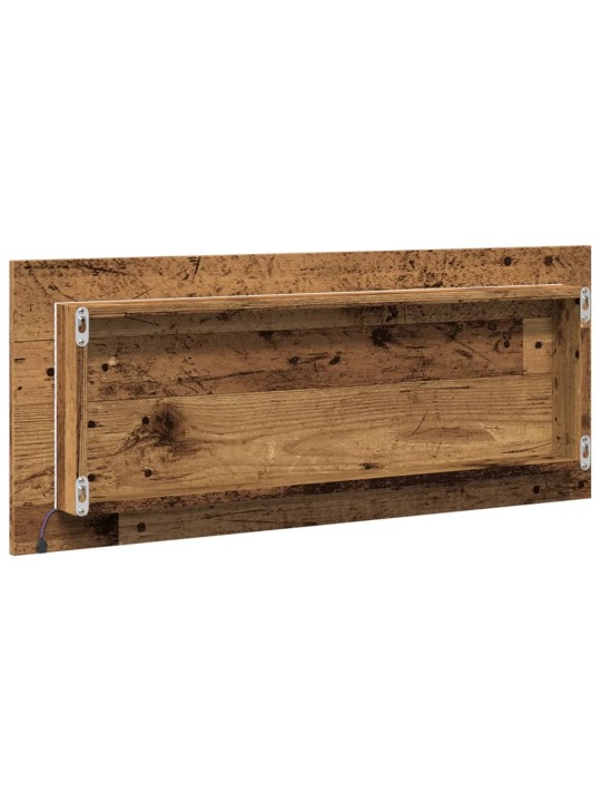 Koupelnové zrcadlo s LED old wood 100 x 8,5 x 37 cm kompozit